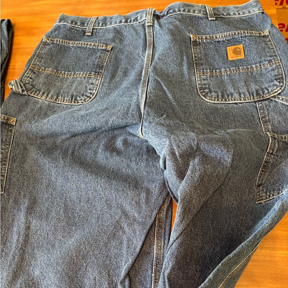 Carhartt Blue Relaxed Fit Jeans with Utility Style